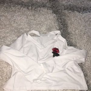 cropped long sleeve shirt